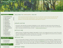 Tablet Screenshot of dinosauriaonline.com